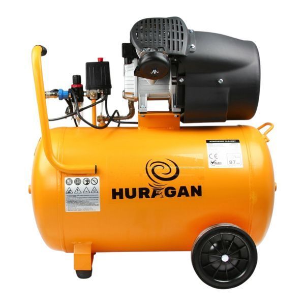 Компресор двухпоршневой Huragan M88003 100 л ! 354 л/хв - 3.20 кВт - 8 атм MGT-980224 фото