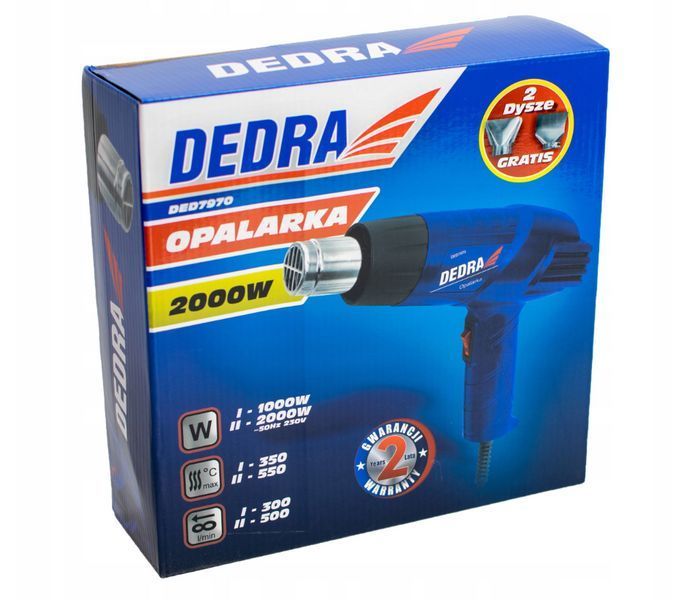 Промисловий фен Dedra DED7970 2000 Вт, В 500 &deg;C PWT-DED7970 фото